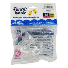 Pureen Basic Anti-Colic Silicone Nipple 3's