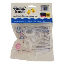 Pureen Basic Anti-Colic Silicone Nipple 3's