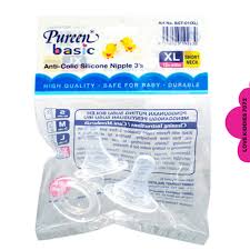 Pureen Basic Anti-Colic Silicone Nipple 3's