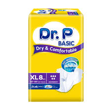 Dr.P Basic Dry & Comfortable Diapers XL 8's
