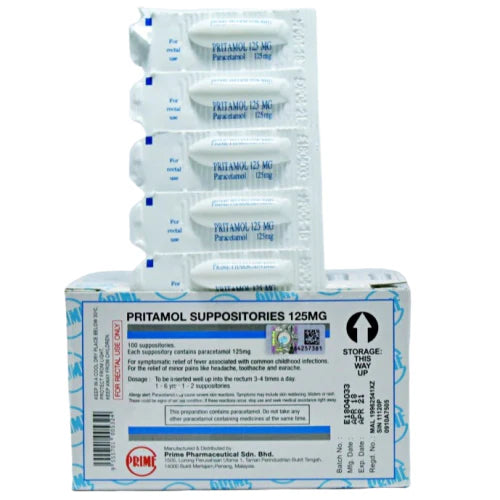 Pritamol Suppository 125mg 1's