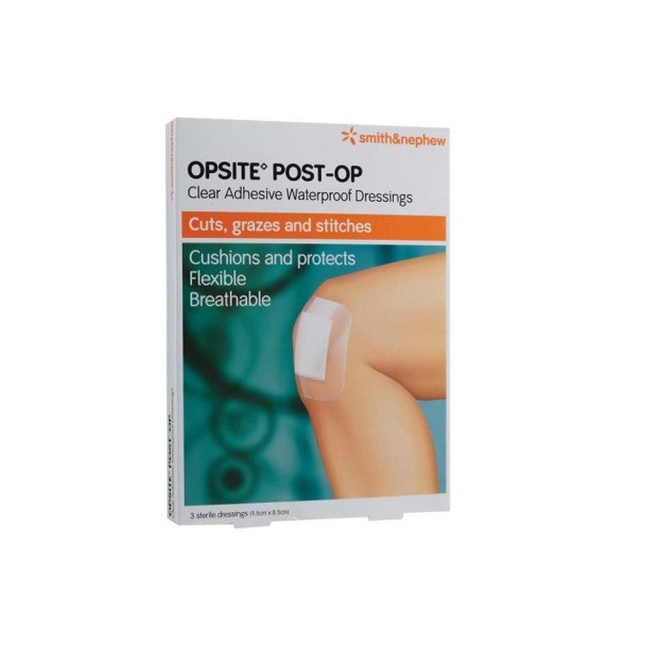 S&N Opsite Post-Op Waterproof Dressings (8.5cm x 9.5cm) 3s