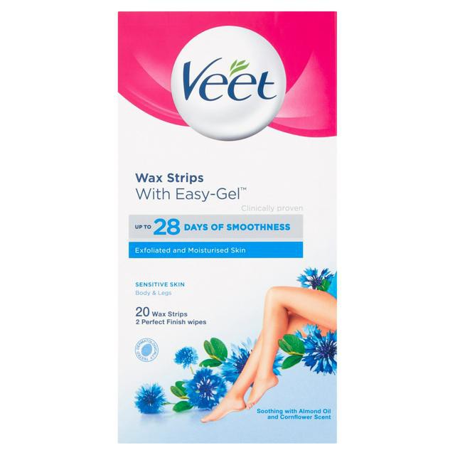 Veet Easy-Gel Face Wax Strips Sensitive Skin 20's