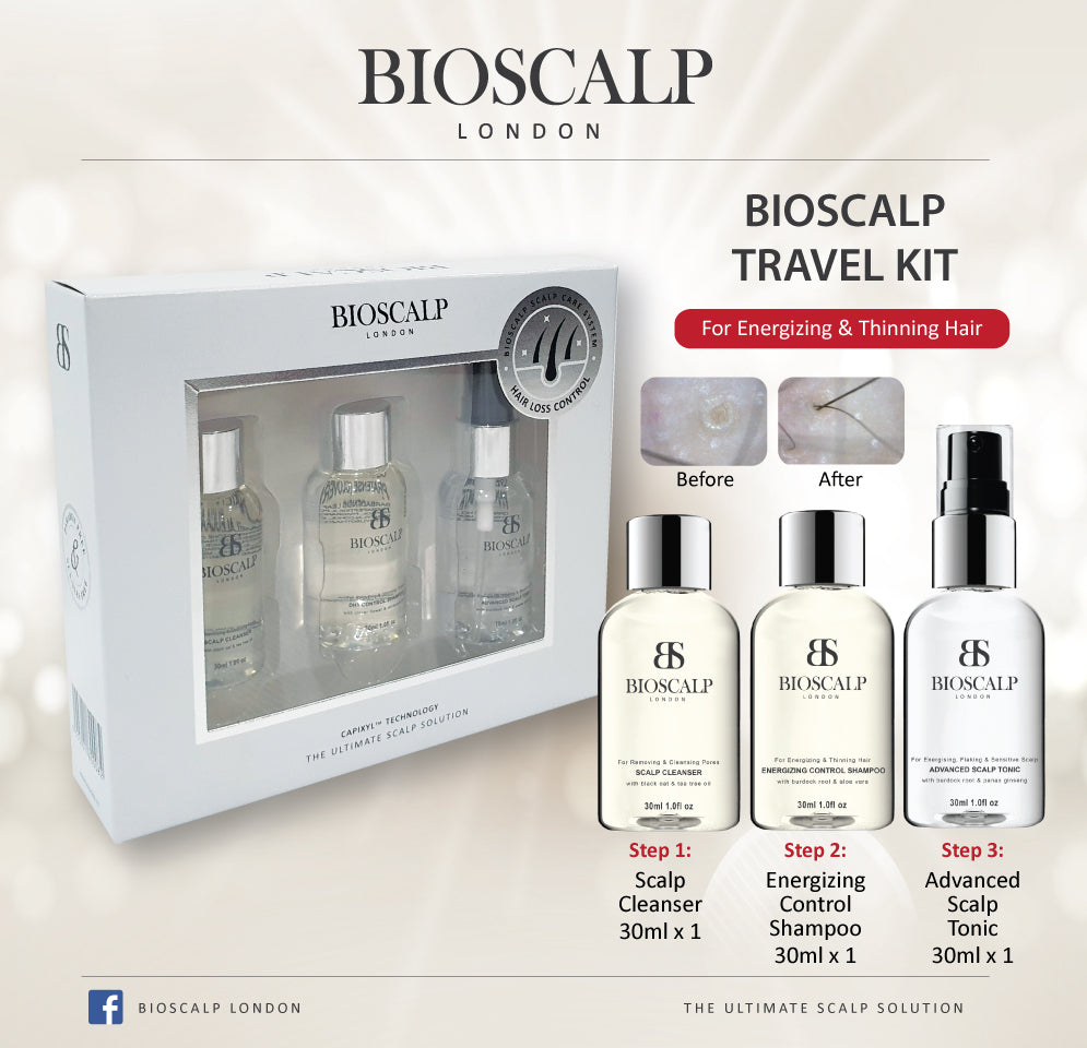 Bioscalp Trial Set Travel Kit ( DHT Control , Energizing Control , Dandruff Control )