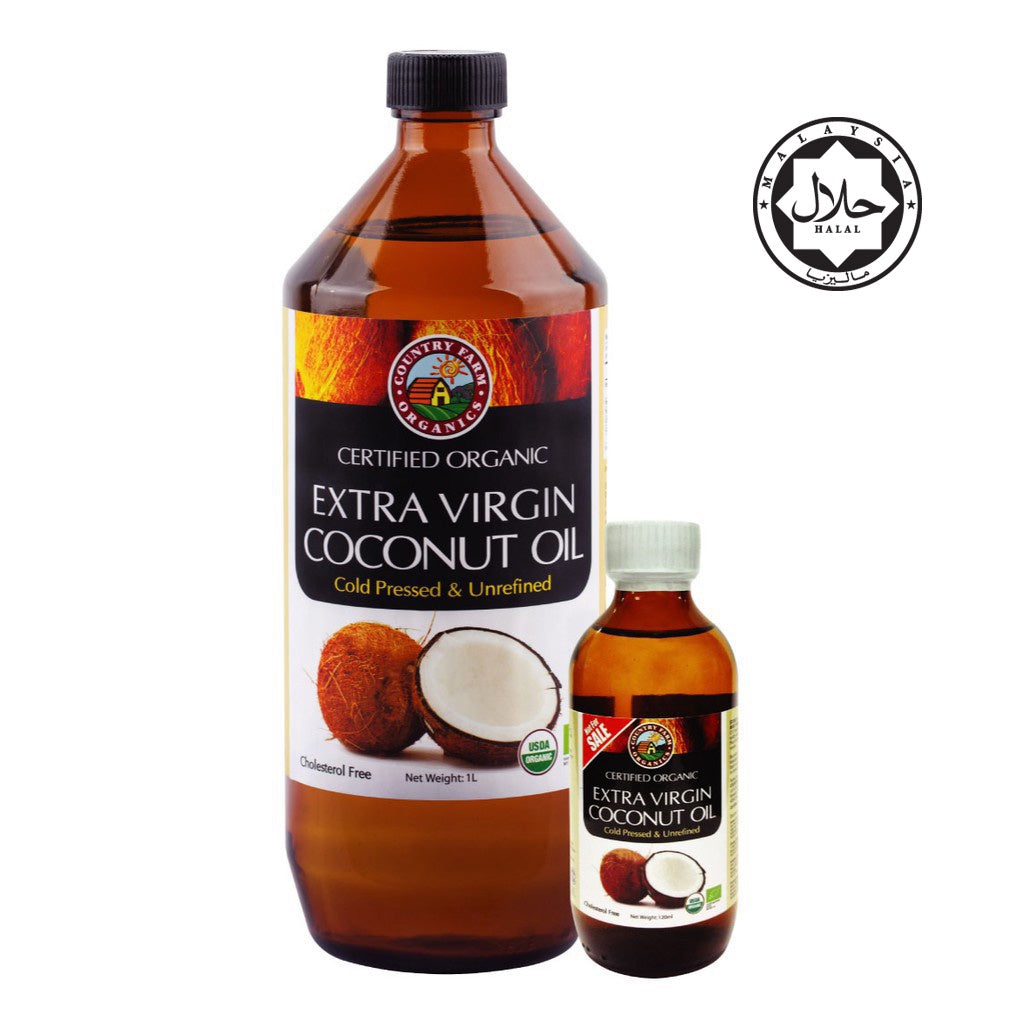 Country Farm Organics Virgin Coconut Oil 1000ml + FREE 100ml