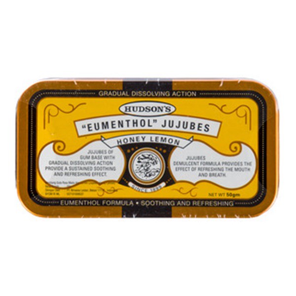 Hudson Eumenthol Jujubes Honey Lemon / Classic ( Tin )