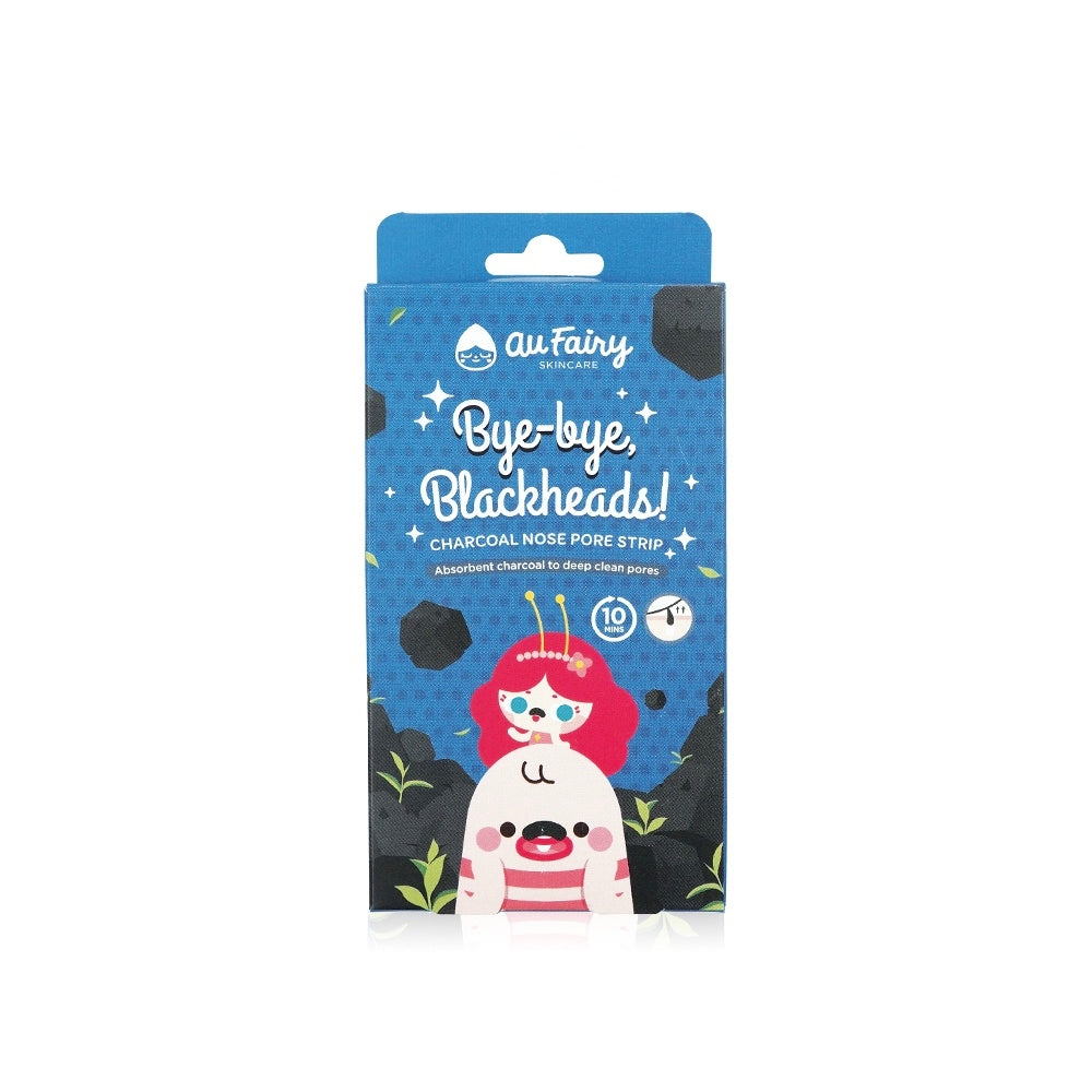 Au Fairy Bye-Bye Blackhead Charcoal Nose Pore Strips 10's