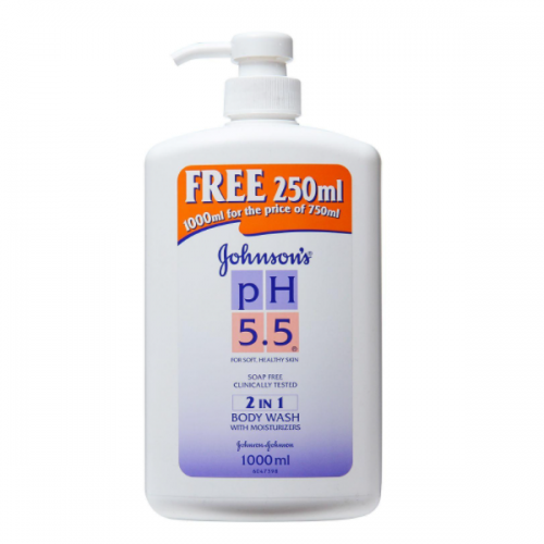 Johnson's pH 5.5 2 In 1 Body Wash 750ml Foc 250ml