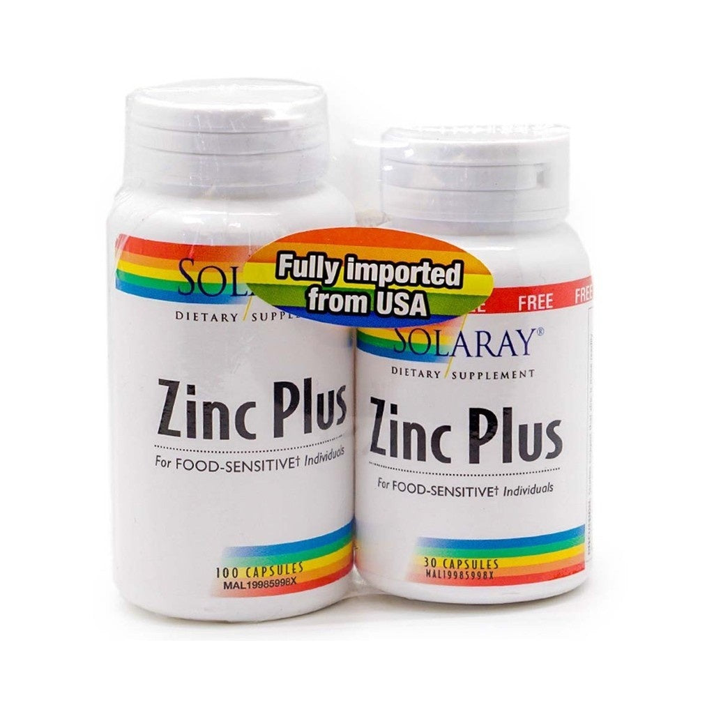 Solaray Zinc Plus 100's + 30's