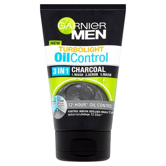 Garnier Men Turbolight Oil Control 3 in 1 Charcoal Cleanser