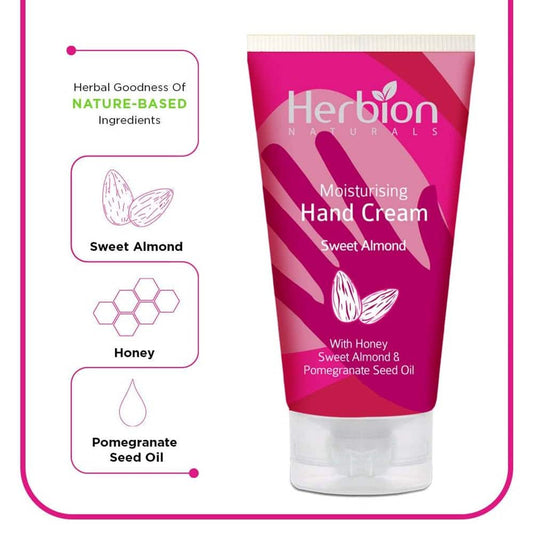 Herbion Naturals Moisturising Hand Cream 100ml (with Honey, Sweet Almond & Pemegranate Seed Oil))