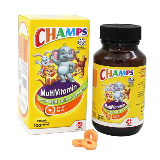 Champs Multivitamin with Flic Acid & Lysine 100's