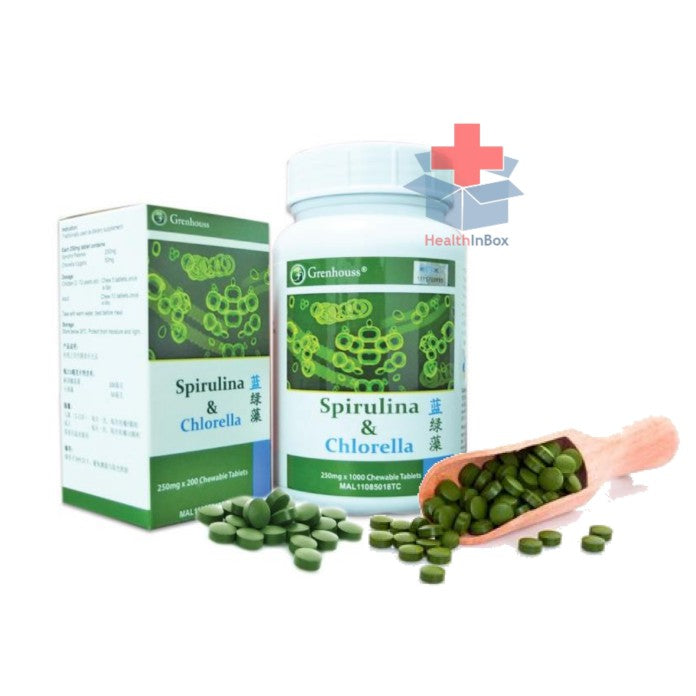 Grenhouss Spirulina & Chlorella Chewable Tablet