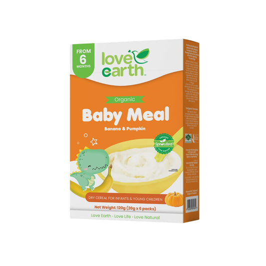 LE Organic Sprouted Brown Rice Baby Meal (Banana + Pumpkin) 120g (20g x 6)