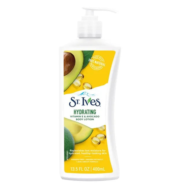 ST IVES RENEWING COLLAGEN & ELASTIN BODY LOTION 400ML  HYDRATING VITAMIN E & AVOCADO BODY LOTION 400ML