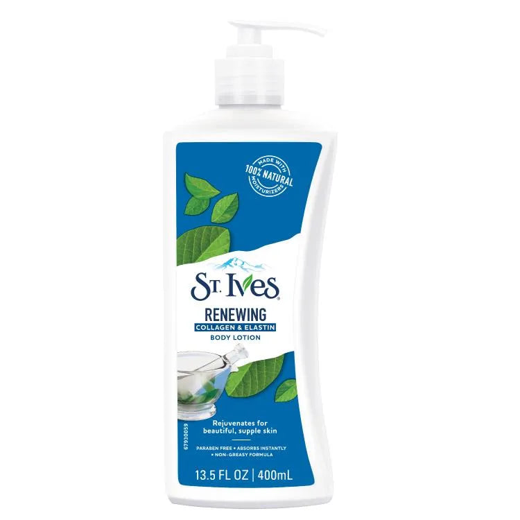 ST IVES RENEWING COLLAGEN & ELASTIN BODY LOTION 400ML  HYDRATING VITAMIN E & AVOCADO BODY LOTION 400ML
