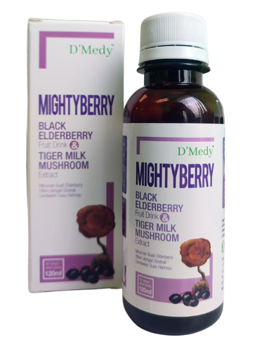 D'Medy MightyBerry Tiger Milk Mushroom Extract & Black Elderberry 120ml