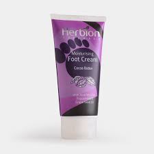 Herbion Naturals Moisturising Foot Cream 100ml (with Cocoa Butter, Aloe Vera Gel, Peppermint & Grape Seed Oil)