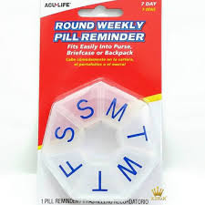 Acu-Life Round Weekly Pill Reminder