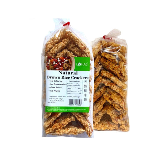 Lohas Natural Brown Rice Crackers 170g
