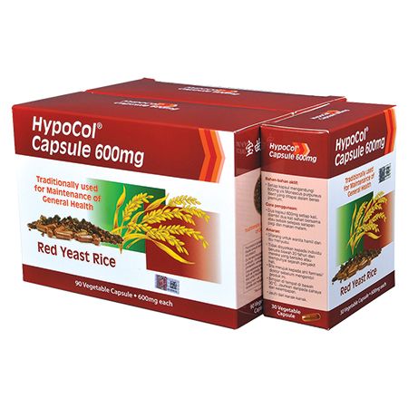 Hypocol Red Yeast Rice 600mg Capsule 90's X 2 + 30's