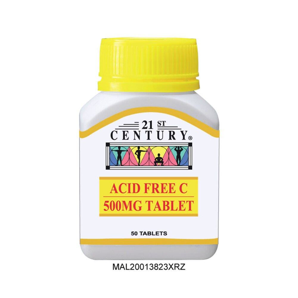 21ST Century Acid Free C 500mg Acid Free C 50's