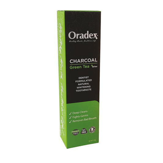 Oradex Charcoal Green Tea Whitening Toothpaste (120g)