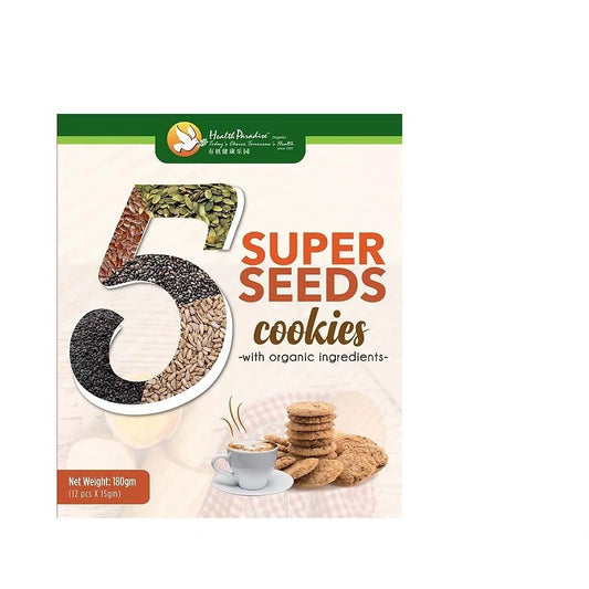 Heath Paradise 5 Super Seed cookies 180g (12pcs x15gm)