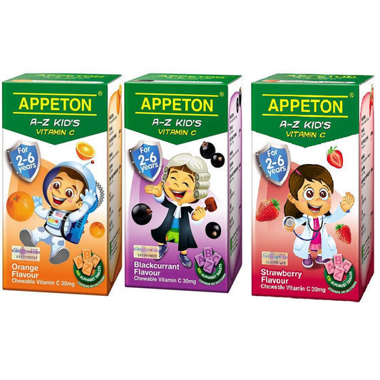 Appeton A-Z Kid's Vitamin C Tablet ( Blackcurrant , Orange , Strawberry )