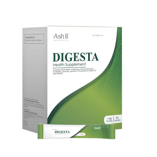 ASH II DIGESTA ( Natural Digestive Enzymes )  1.4g 20's