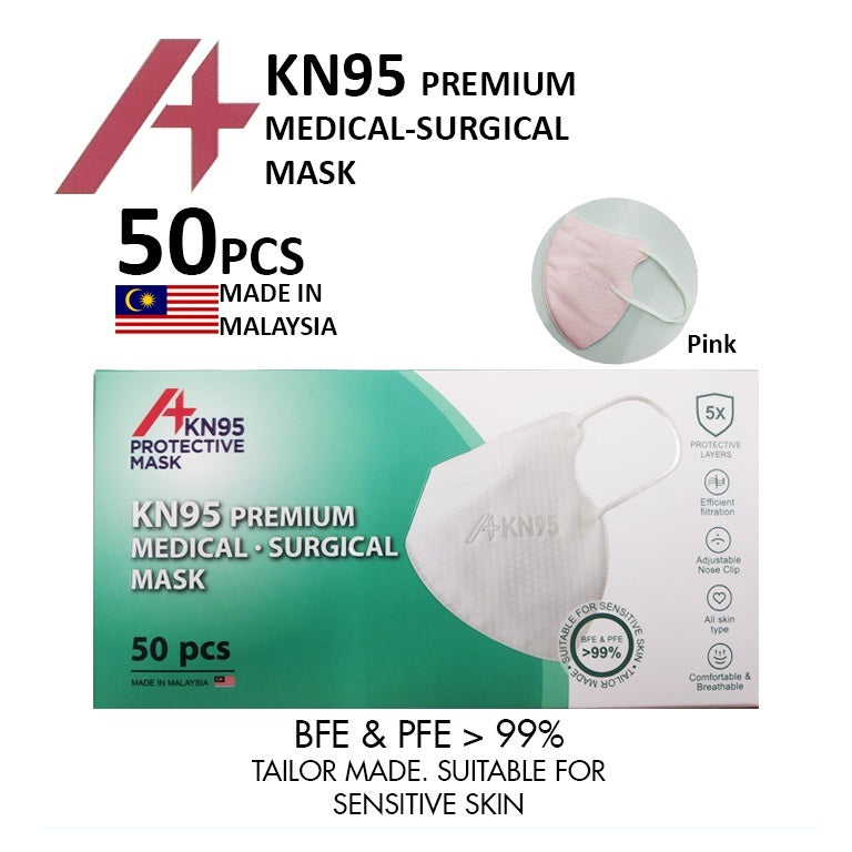 A+ KN95 Premium Surgical Face Mask 50S' ( Adult / Kids )