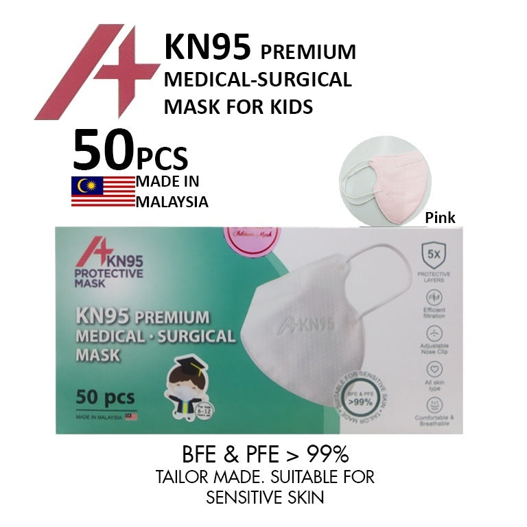 A+ KN95 Premium Surgical Face Mask 50S' ( Adult / Kids )