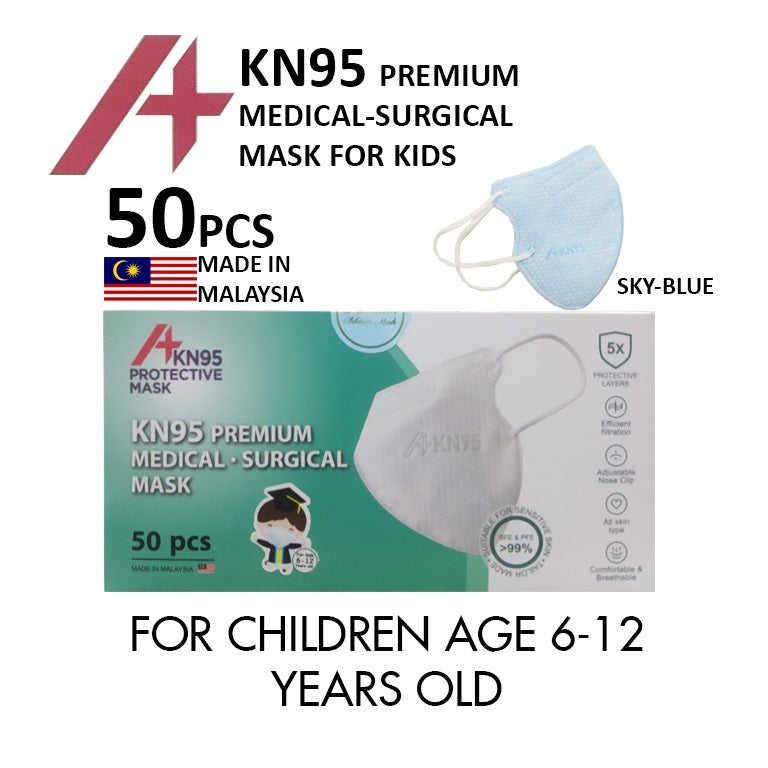 A+ KN95 Premium Surgical Face Mask 50S' ( Adult / Kids )