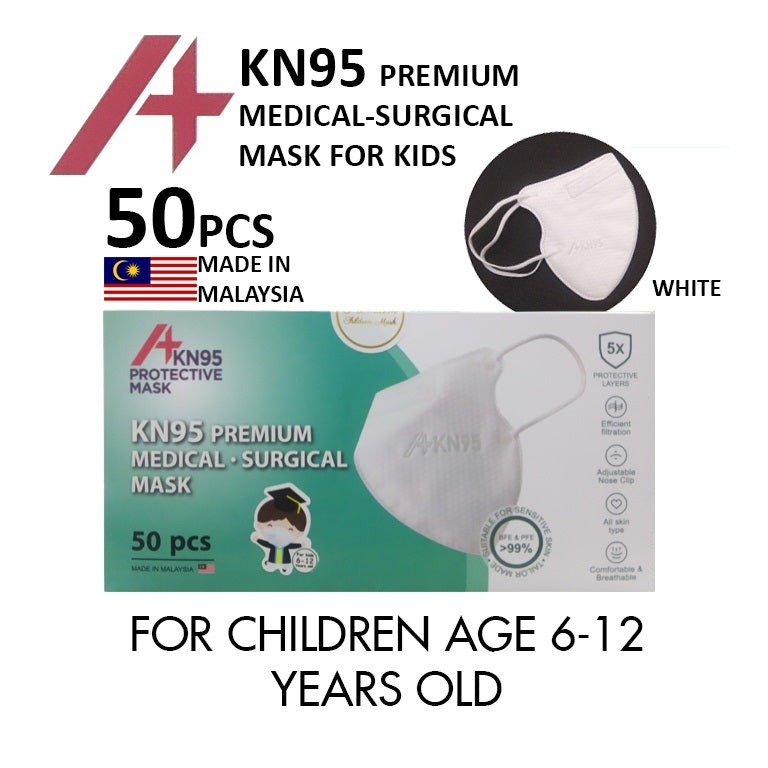 A+ KN95 Premium Surgical Face Mask 50S' ( Adult / Kids )