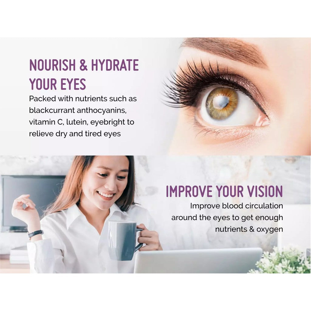 Berry Bright Eye Nourishing Drink With Stevia 8g X 30sachets [Blackcurrant Anthocyanins With Lutein & Zeaxanthin]