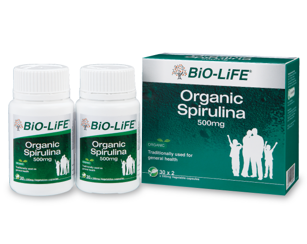 Bio-Life Organic Spirulina 500mg 2 x 30's