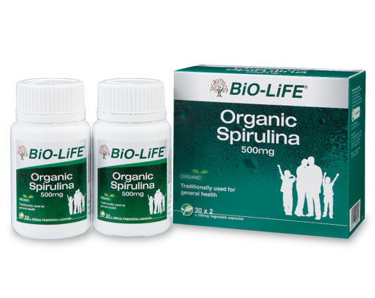 Bio-Life Organic Spirulina 500mg 2 x 30's