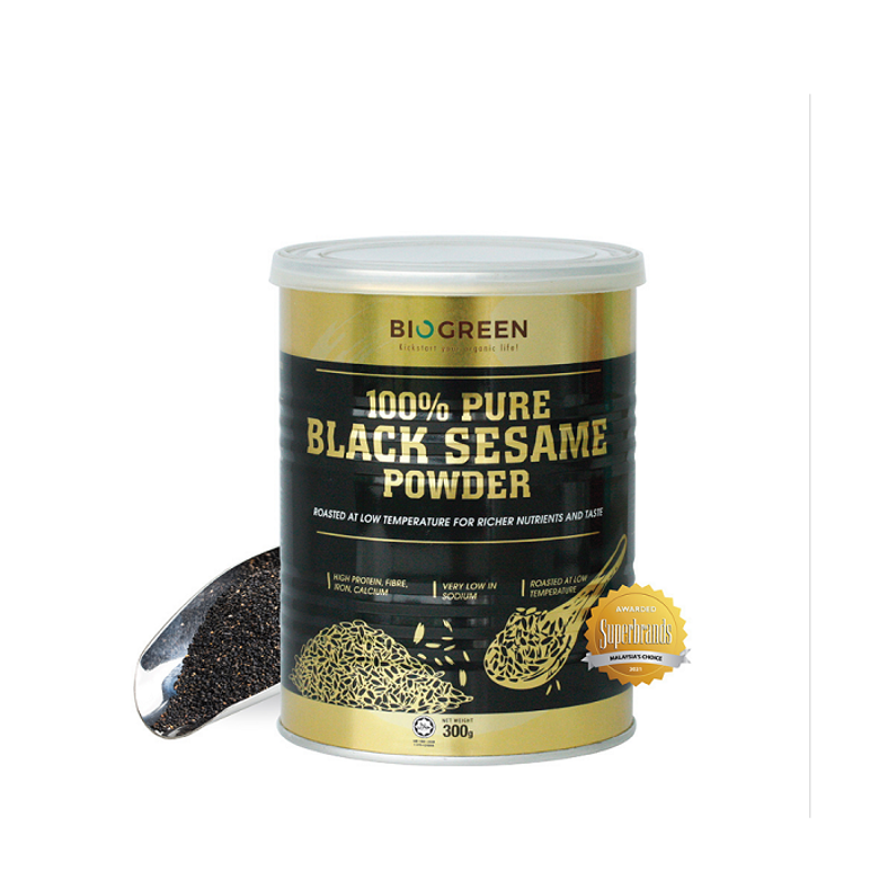 Biogreen 100% Pure Black Sesame Powder (HALAL) 300g