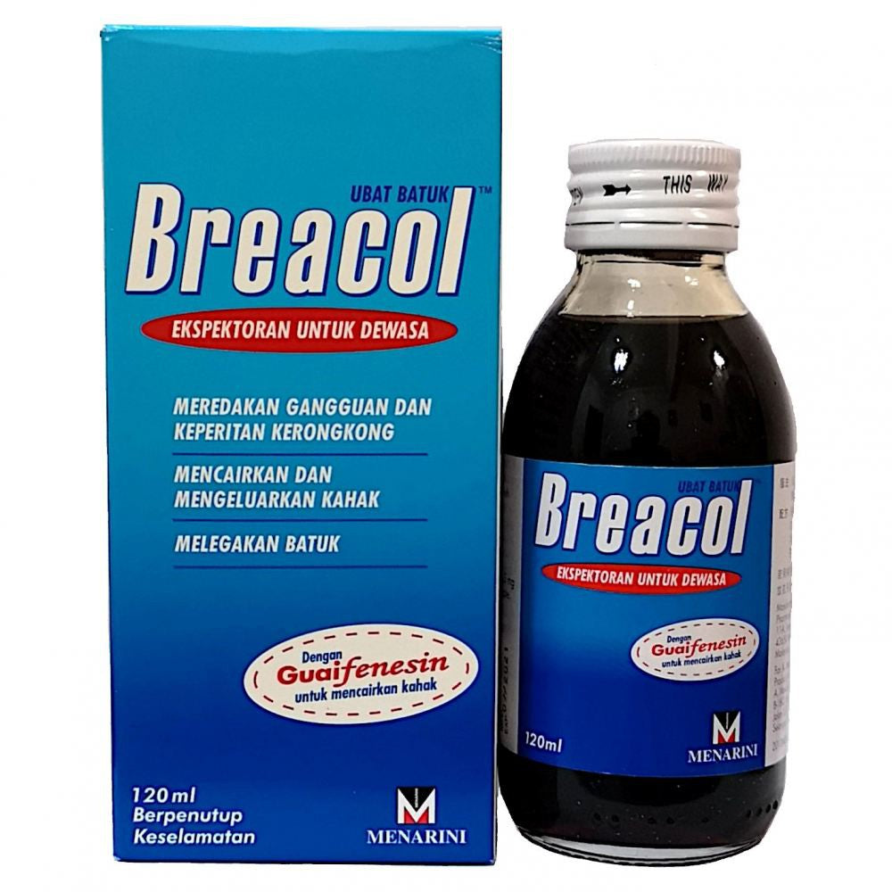 Breacol Adult Children Cough Syrup, Irritated Throat ( 60ml / 120ml )