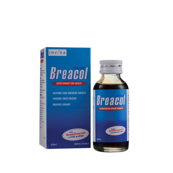 Breacol Adult Children Cough Syrup, Irritated Throat ( 60ml / 120ml )