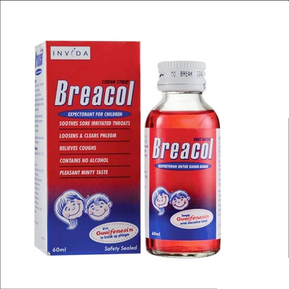 Breacol Adult Children Cough Syrup, Irritated Throat ( 60ml / 120ml )