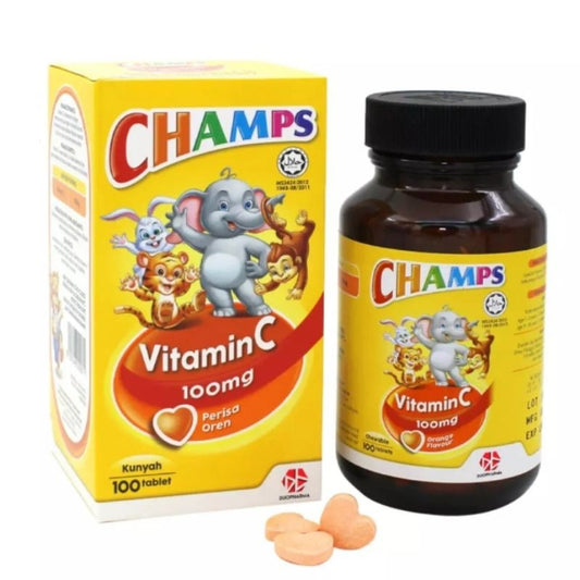 Champs Kids Vitamin C 100mg Orange 100s