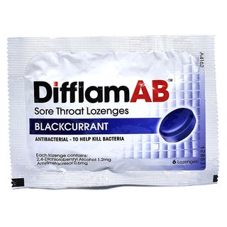 Difflam AB Sore Throat Lozenges (Orange / Blackcurrant / Lemon  / Honey Lemon / Hextra ) 6's / 12's