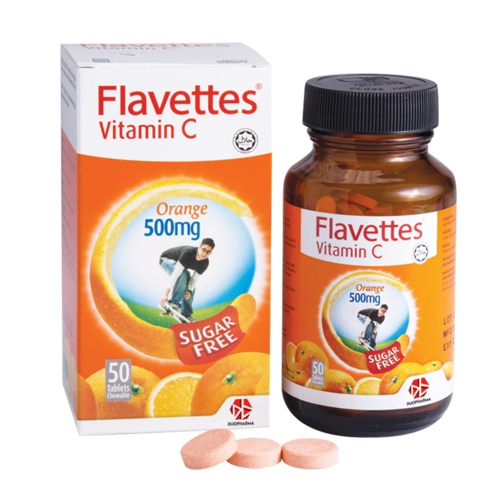 Flavettes Vitamin C - Orange Sugar Free (500mg x 50's)