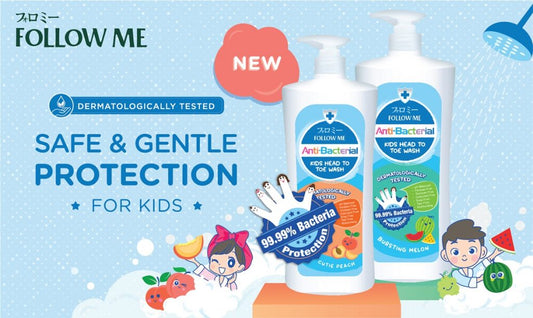 Follow Me Anti Bacterial Kids Head To Toe Wash 800ml