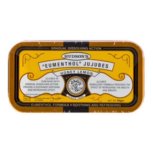 Hudson Eumenthol Jujubes Honey Lemon / Classic  ( Tin )