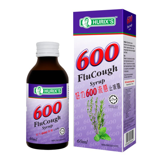 Hurix's 600 Flu Cough Syrup 60 ml