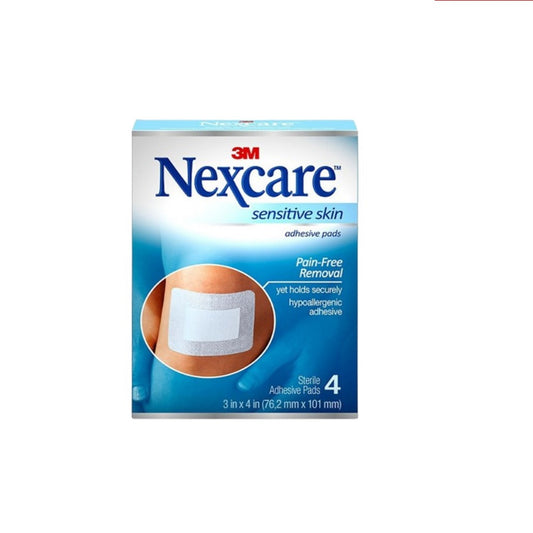 Nexcare Sensitive Skin Adhesive Pads 4's