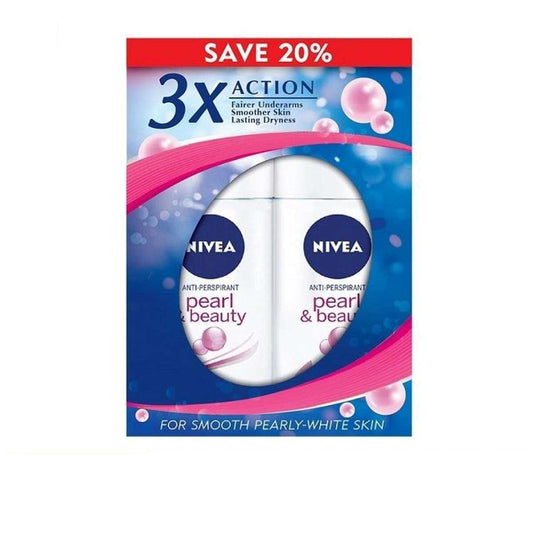 Nivea Deodorant Female Pearl & Beauty Roll On 2 x 50ml