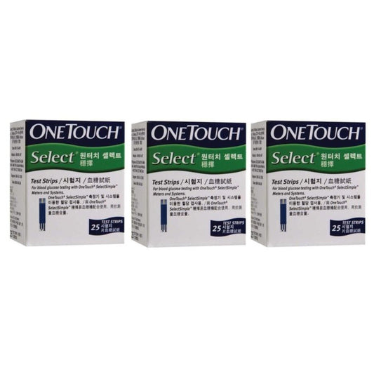 OneTouch Select Test Strips 3 x 25's